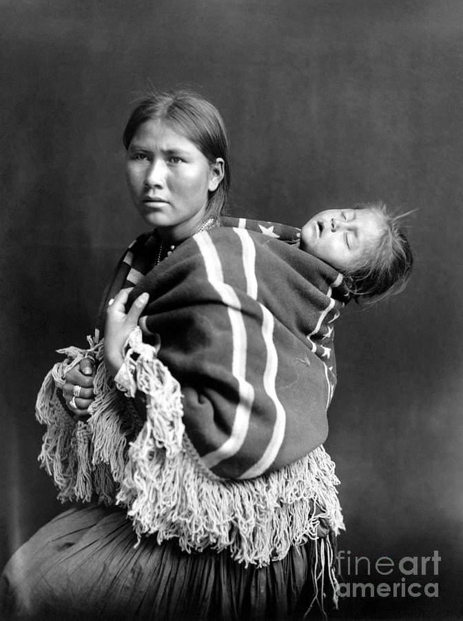 NAVAJO WOMAN & CHILD, c1914 Photograph by Granger