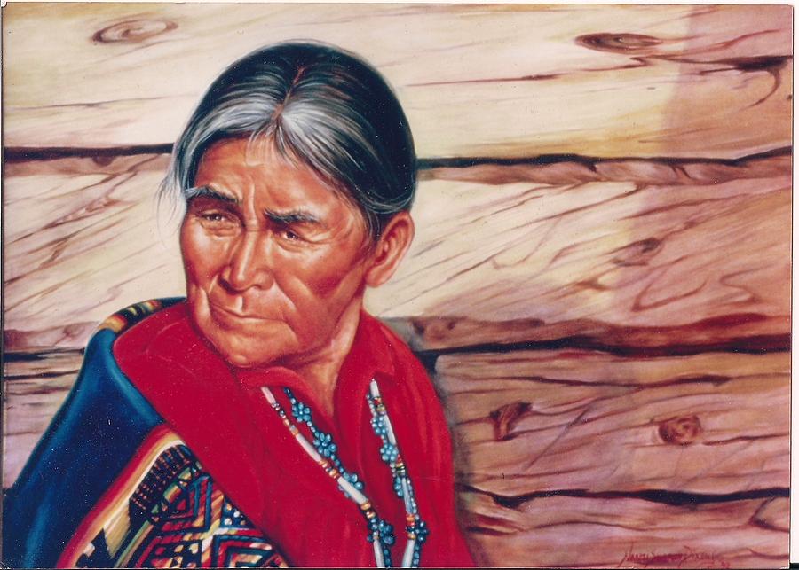 Native American Painting - Navajo Woman by Naomi Dixon Native American Painting - Navajo Woman by Naomi Dixon