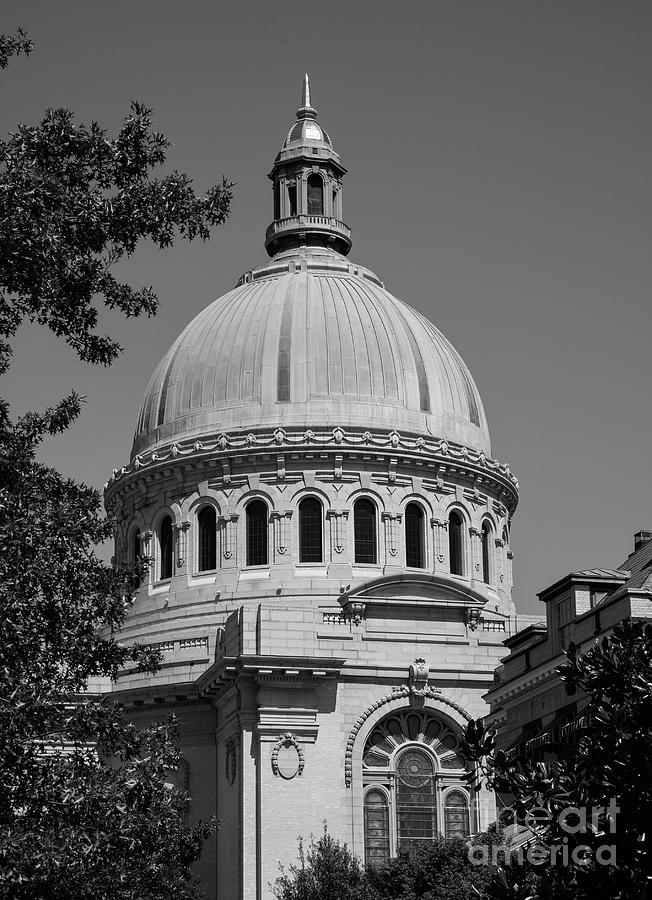 Naval Academy Chapel - black and white Photograph by William Kuta