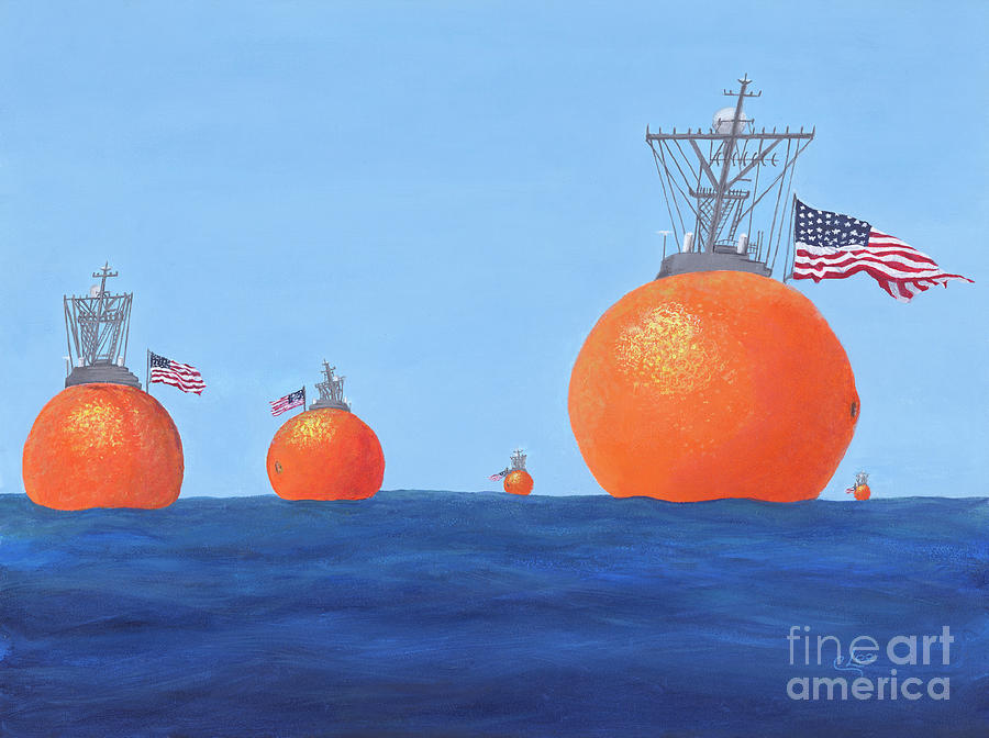 Fruit Painting - Naval Oranges by Cindy Lee Longhini