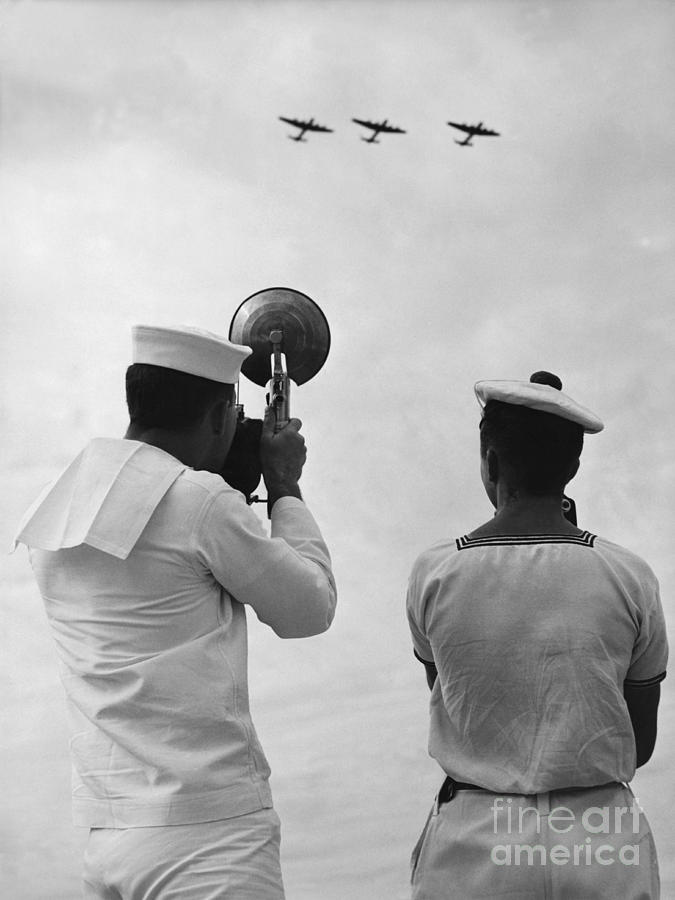 Naval Photographer, 1952 Photograph by Rapho Agence