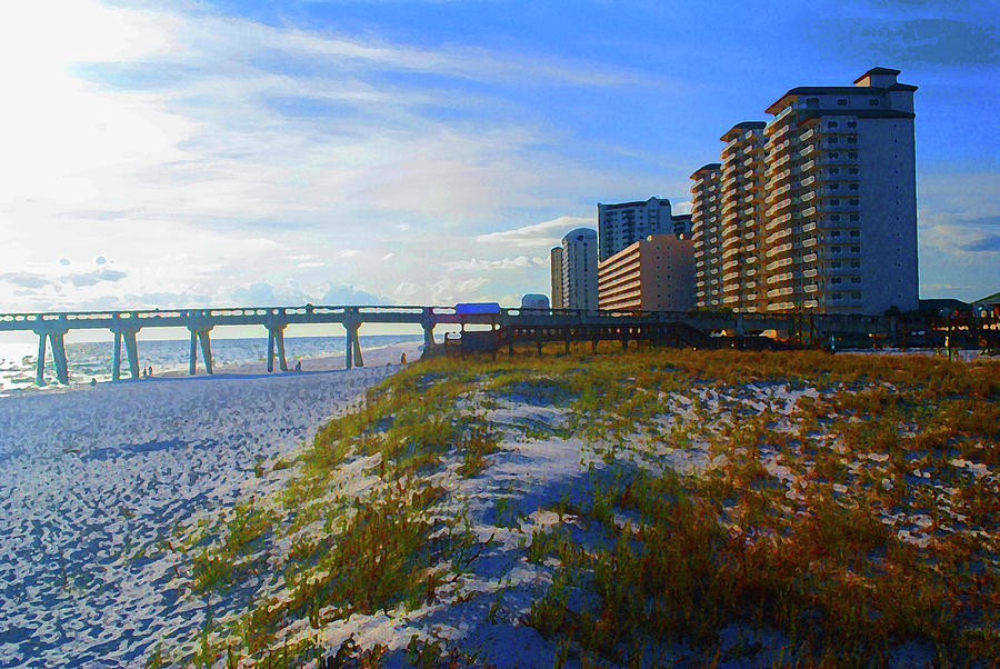 Navarre Beach, FL Digital Art by Connie Vigil - Fine Art America