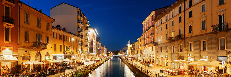 Naviglio Grande canal panorama Photograph by Songquan Deng