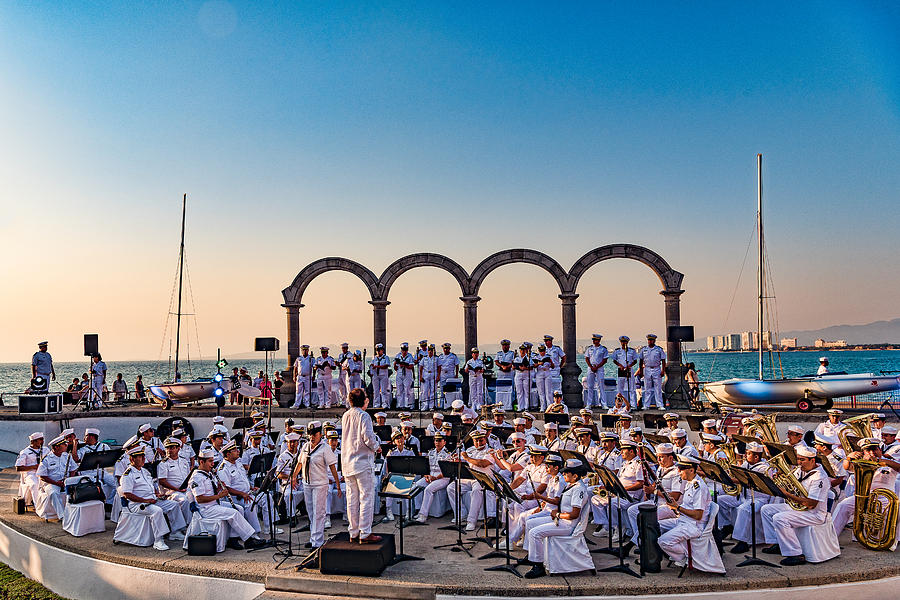 Navy Band at Los Arcos Photograph by Paul LeSage