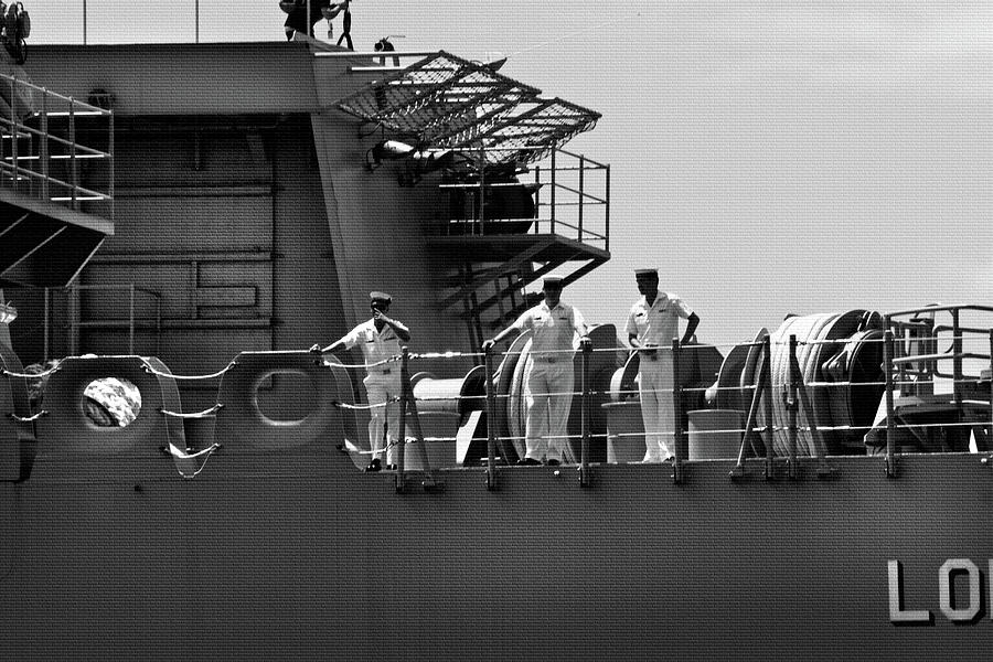 Black And White Photograph - Navy Boys by Miroslava Jurcik