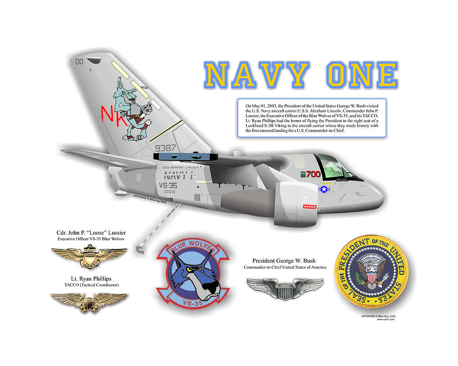Navy One Digital Art by Mike Ray
