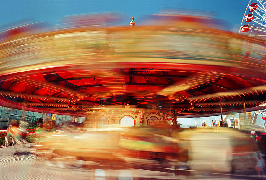 Chicago Photograph - Navy Pier Carousel by Kris Rasmusson