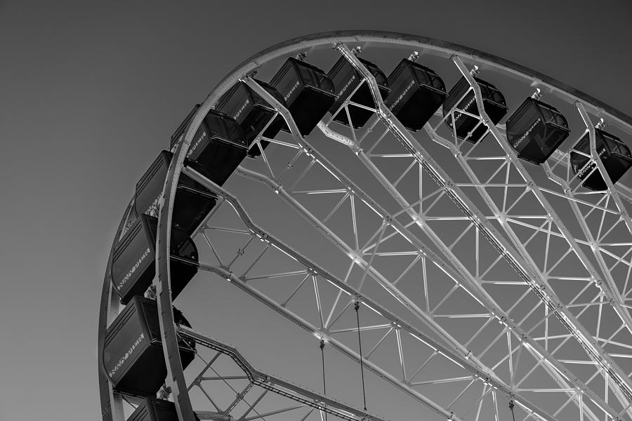 Navy Pier Ferris Wheel Chicago B W Photograph By Steve Gadomski - Fine ...