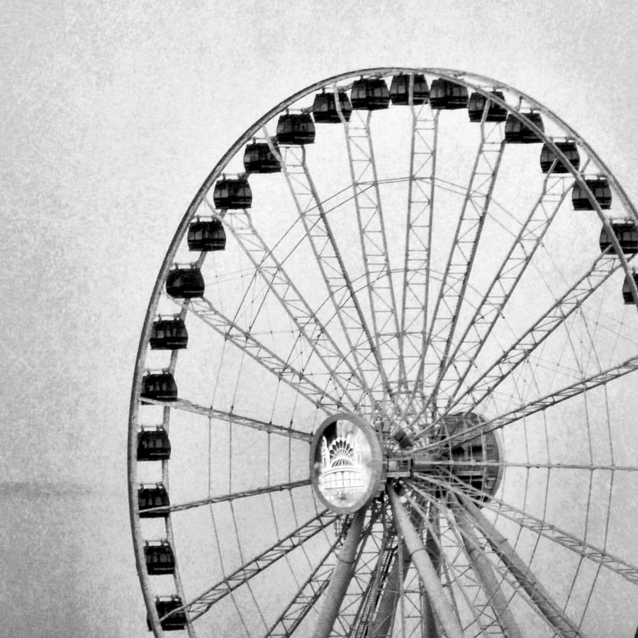 Navy Pier Ferris Wheel Digital Art by Mary Pille - Pixels