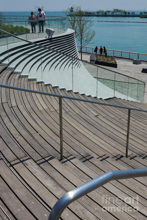 Navy Pier Stairs Photograph by Jennifer White