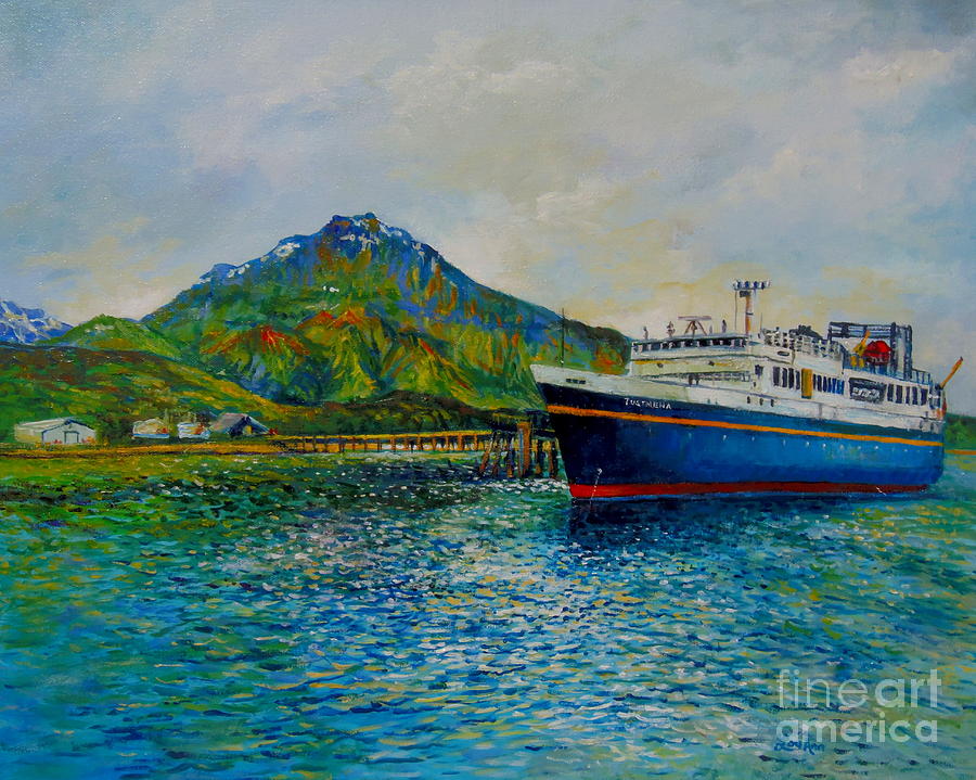 Navy Ship In Iceland Painting by Lou Ann Bagnall
