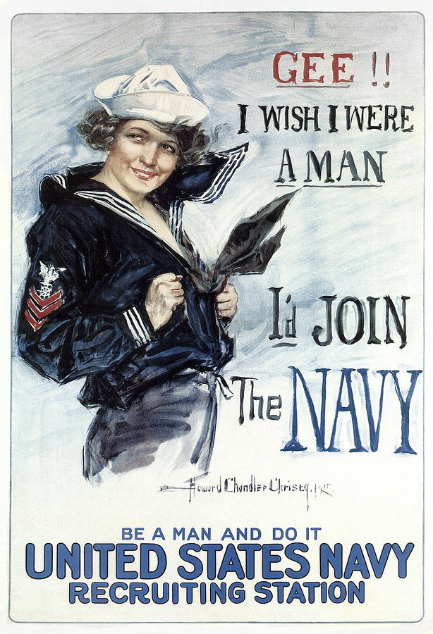 Navy World War 1 Recruiting Poster 1917 Photograph by Daniel Hagerman