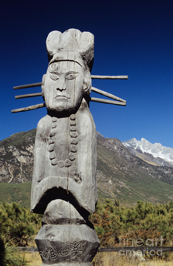 Naxi ceremonial totems Photograph by Gloria and Richard Maschmeyer - Printscapes