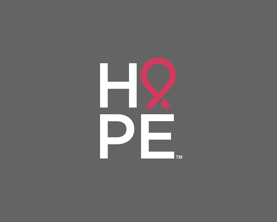 Breast Cancer Digital Art - NBCF Hope White by National Breast Cancer Foundation