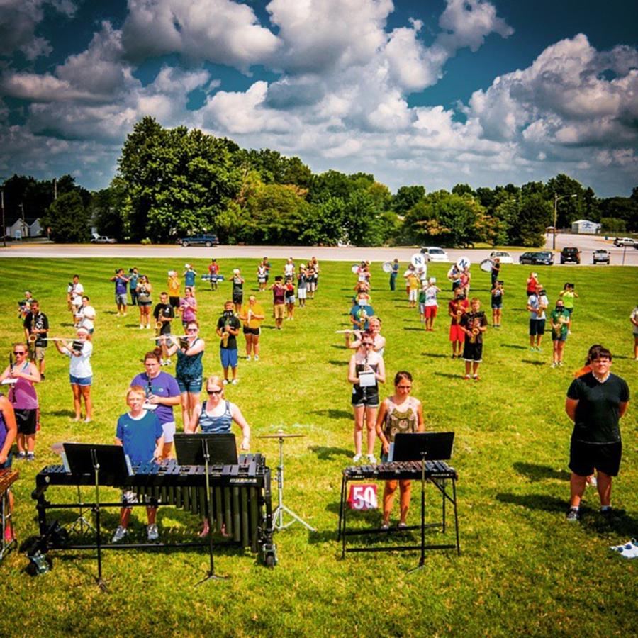 618 Photograph - Nchs Marching Band, Summer Band Camp by Alex Haglund