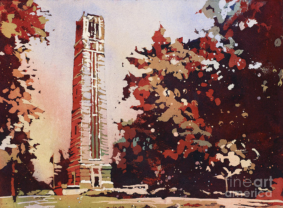 City Painting - NCSU Bell-Tower II by Ryan Fox