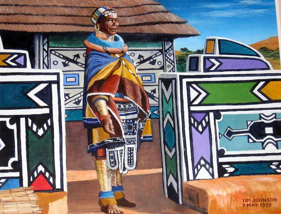 Ndebele Color Painting by Tim Johnson