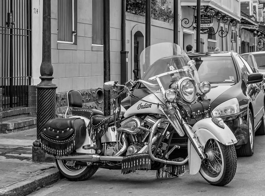 New Orleans Photograph - Indian in the French Quarter bw by Steve Harrington
