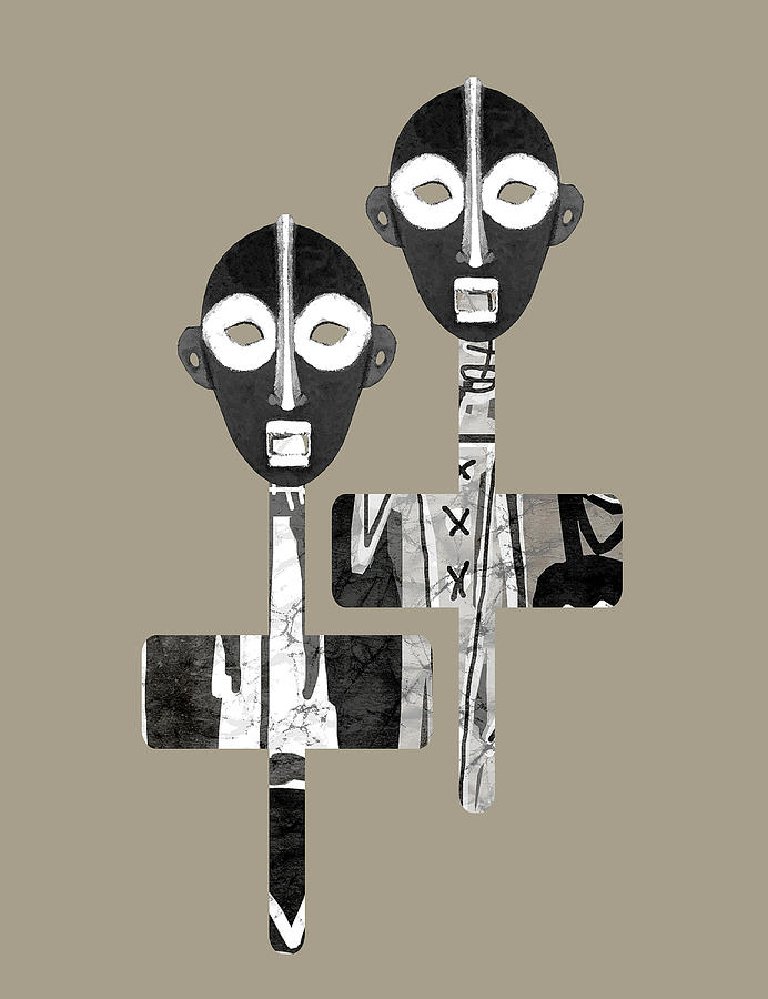 Ndugu Masks Digital Art by Regina Wyatt