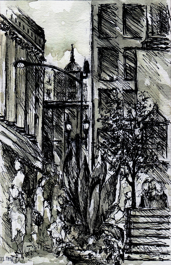 Chicago Drawing - Near LaSalle by William Russell Nowicki