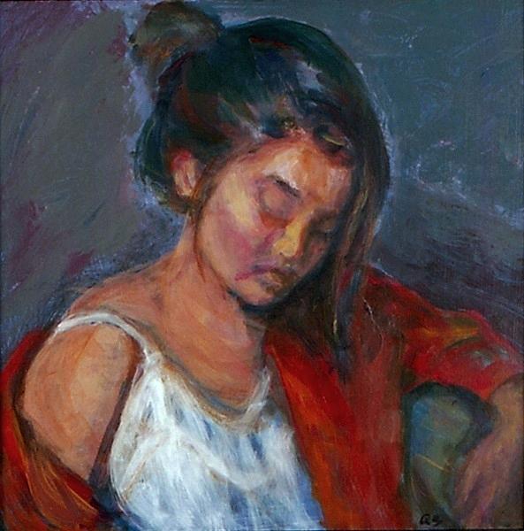 Portrait Painting - Near Sleep by Quin Sweetman