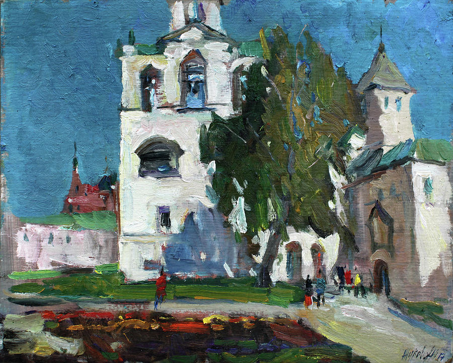 Near the bell tower Painting by Juliya Zhukova