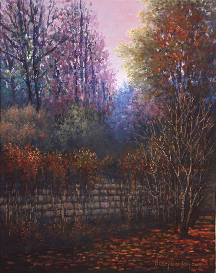 Tree Painting - Near the bluebell place by Sean Conlon