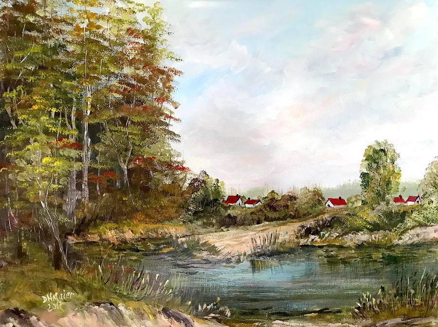 Near the Pond Painting by Dorothy Maier
