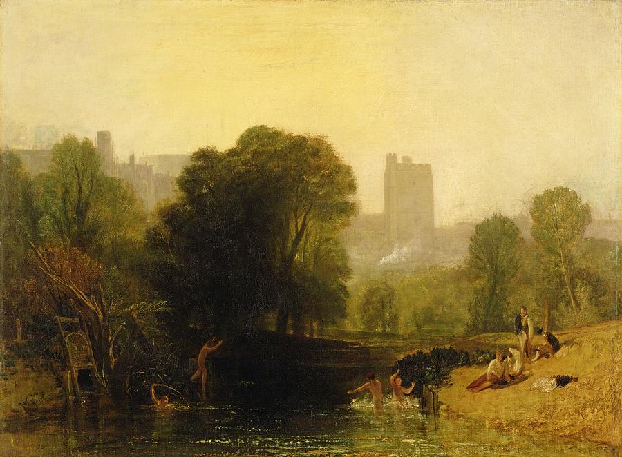 Castle Painting - Near the Thames Lock Windsor by Joseph Mallord William Turner