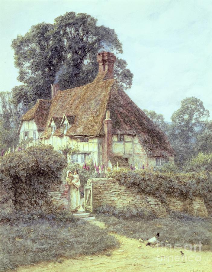 Near Witley Surrey Painting by Helen Allingham