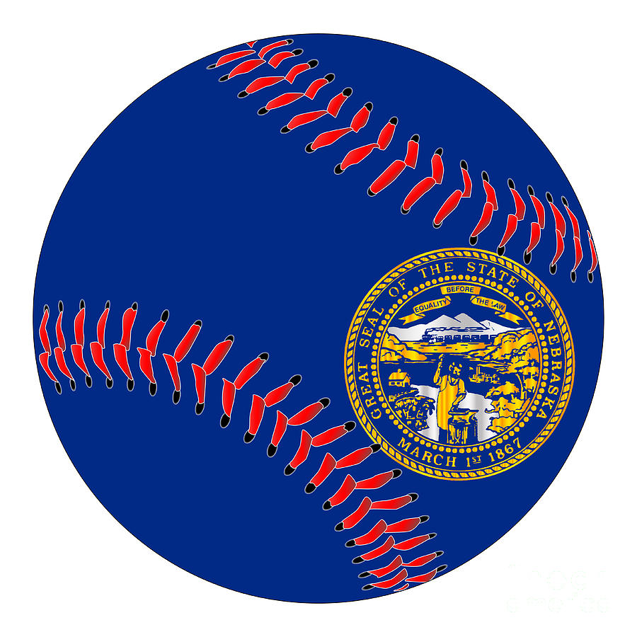 Nebraska Flag Baseball Digital Art by Bigalbaloo Stock | Fine Art America