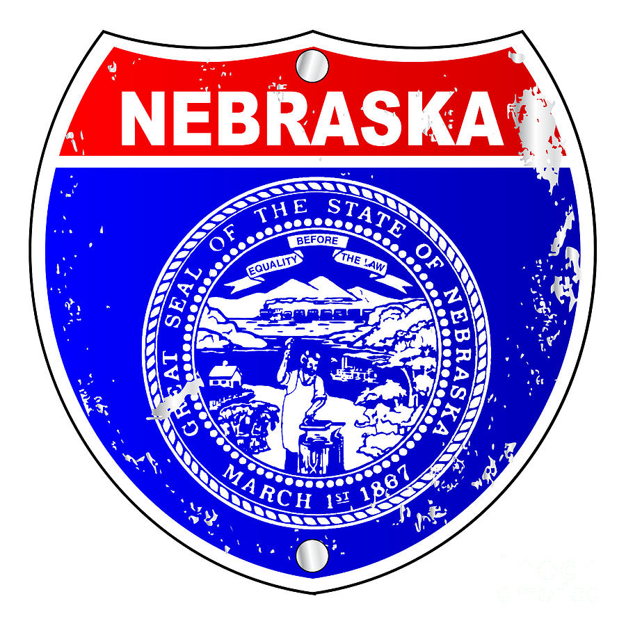 Nebraska Flag Icons As Interstate Sign Digital Art by Bigalbaloo Stock ...