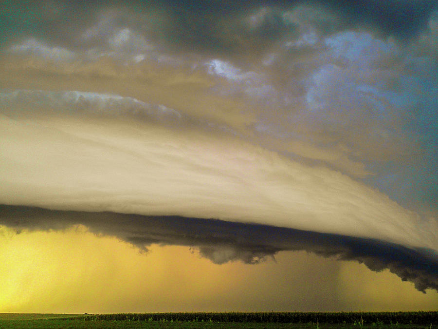Nebraska Supercell, Arcus, Shelf Cloud, Remastered 009 Photograph by NebraskaSC