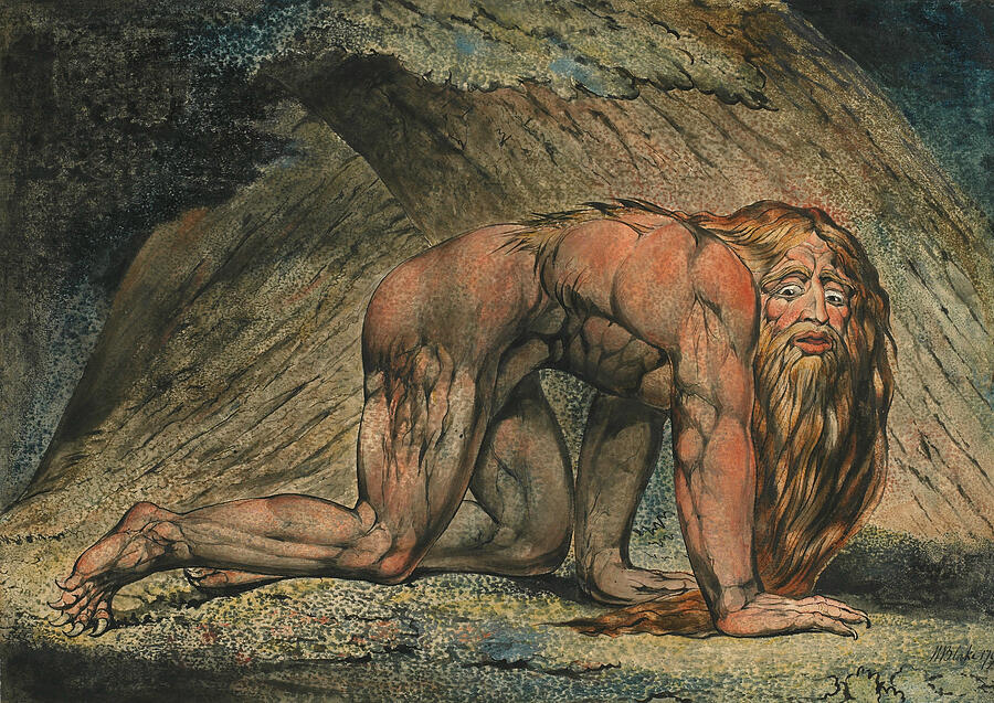 Nebuchadnezzar #4 Painting by William Blake