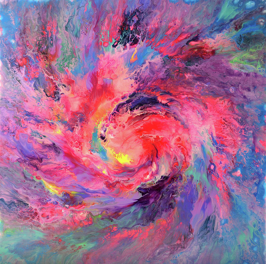 NEBULA 1 - Abstract Fluid Painting Painting by Tiberiu Soos