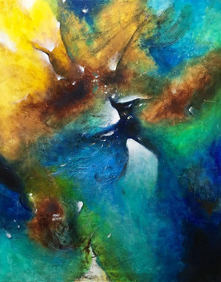 Nebula Painting by Aarti Bartake
