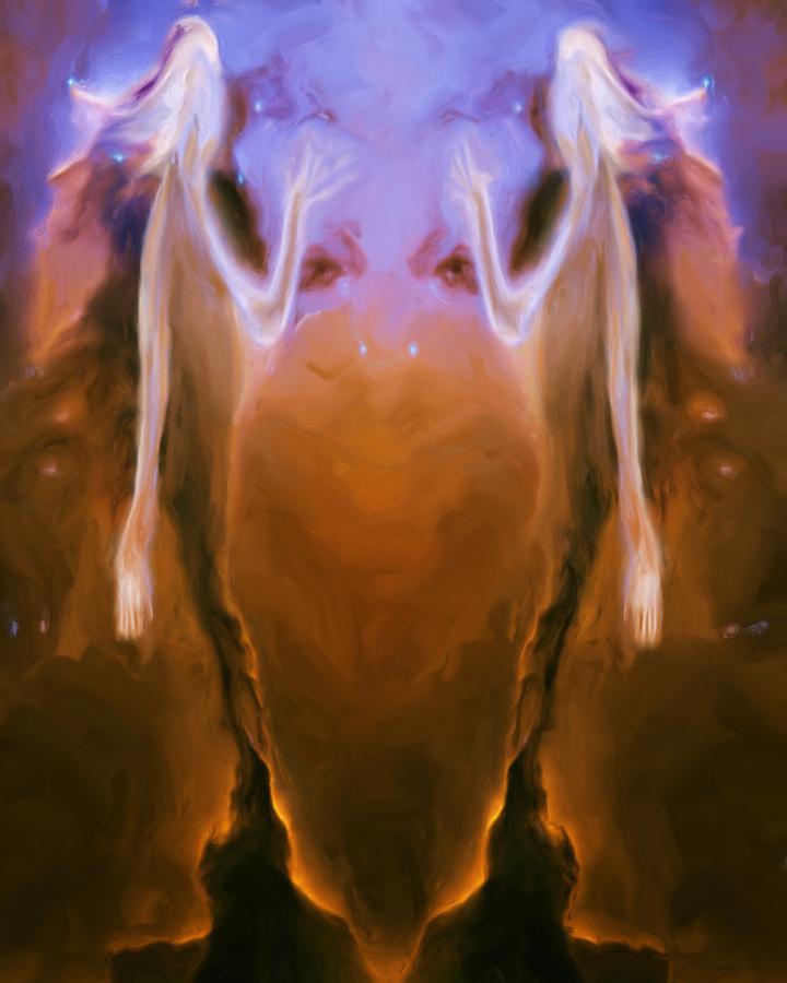 Nebula Goddess Painting by Shelley Bain