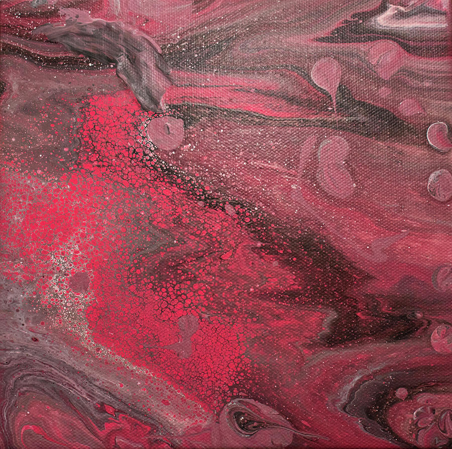 Nebula In Pink And Grey Painting
