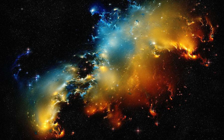 Nebula-space-wallpaper Painting by Celestial Images