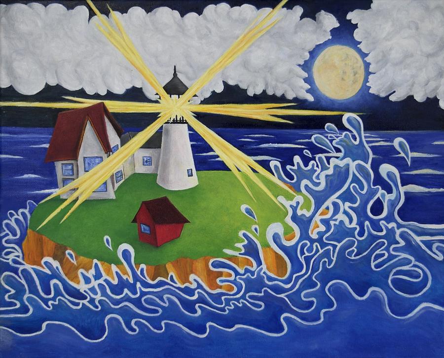 Lighthouse Painting - Neddick by Chris Craft