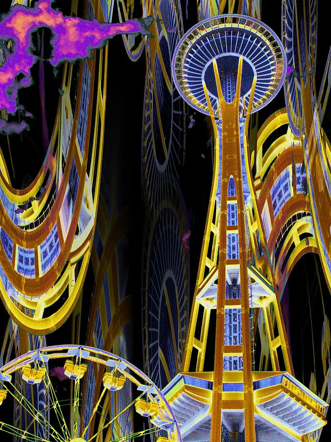 Needle and Ferris Wheel  Digital Art by Tim Allen