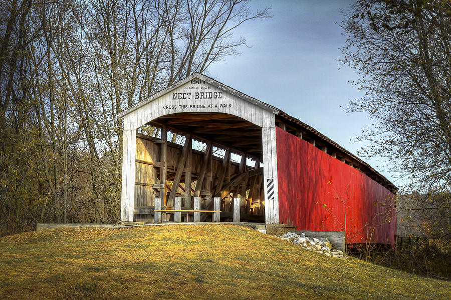 Neet covered bridge Photograph by Jack R Perry
