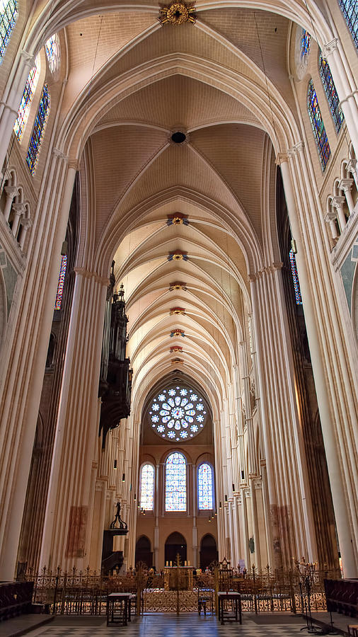 Nef de la Cathedrale de Chartres - France #2 Photograph by Jean-Pierre Ducondi