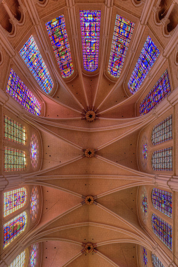 Nef de la cathedrale de Chartres - France Photograph by Jean-Pierre Ducondi