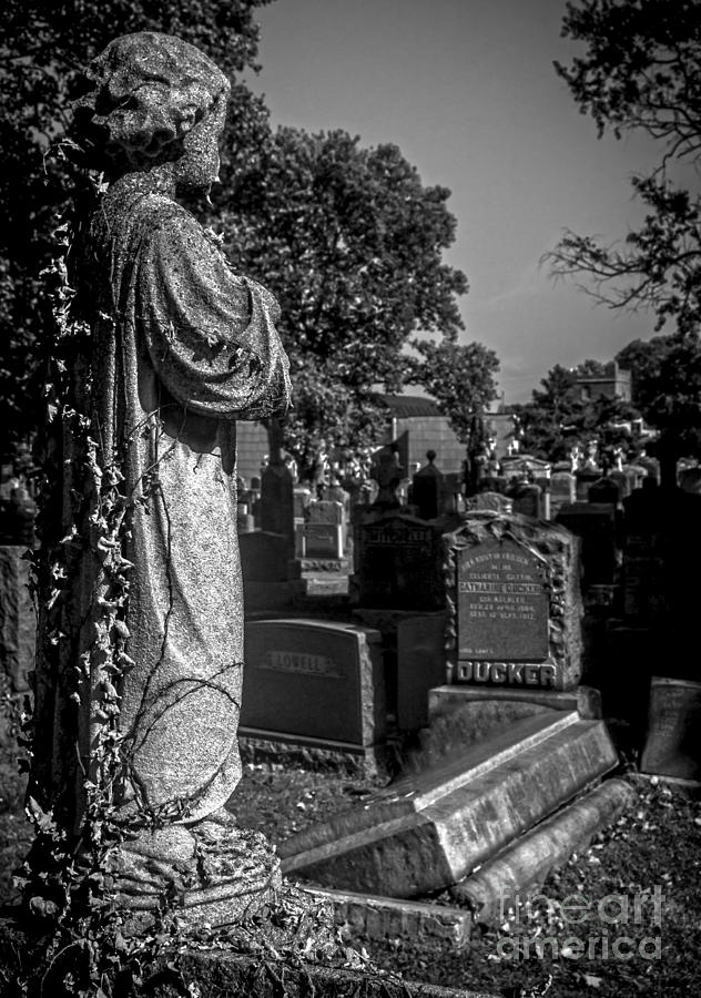 Neglected Funerary Statue Photograph by James Aiken