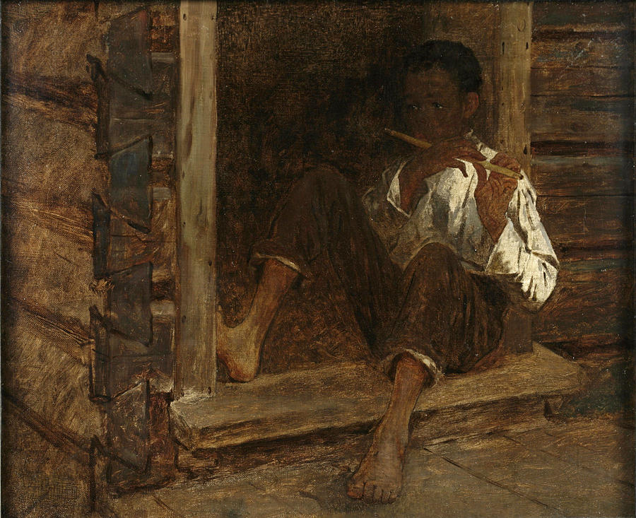 Negro Boy Painting by Eastman Johnson