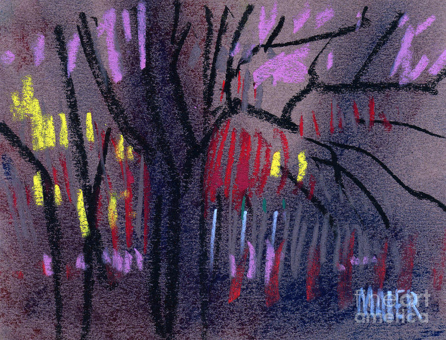 Abstract Drawing - Neighbors Lights by Donald Maier