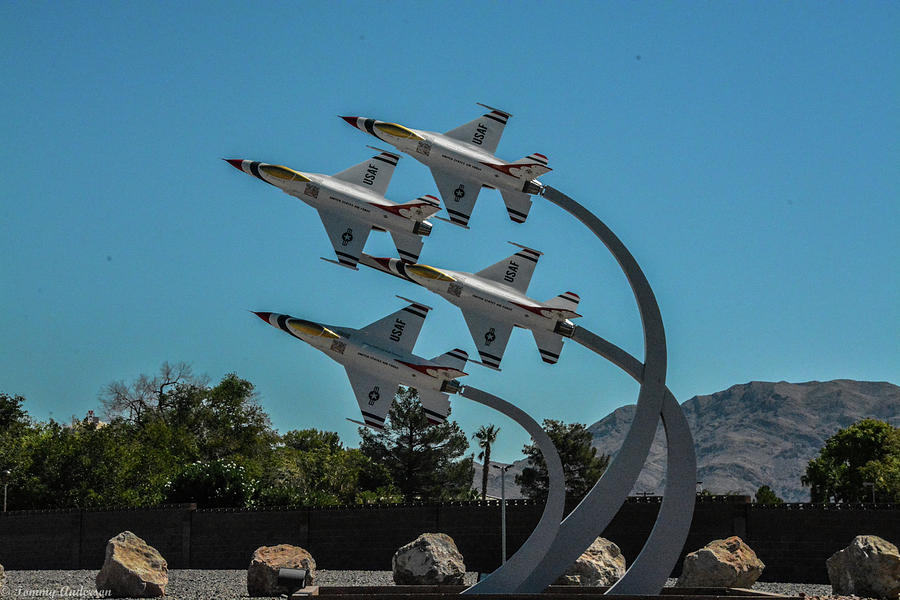 Las Vegas Photograph - Nellis AFB Home of the Thunderbirds by Tommy Anderson