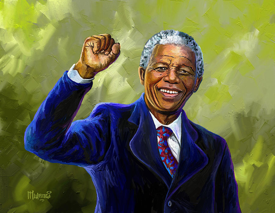Nelson Mandela Painting by Anthony Mwangi