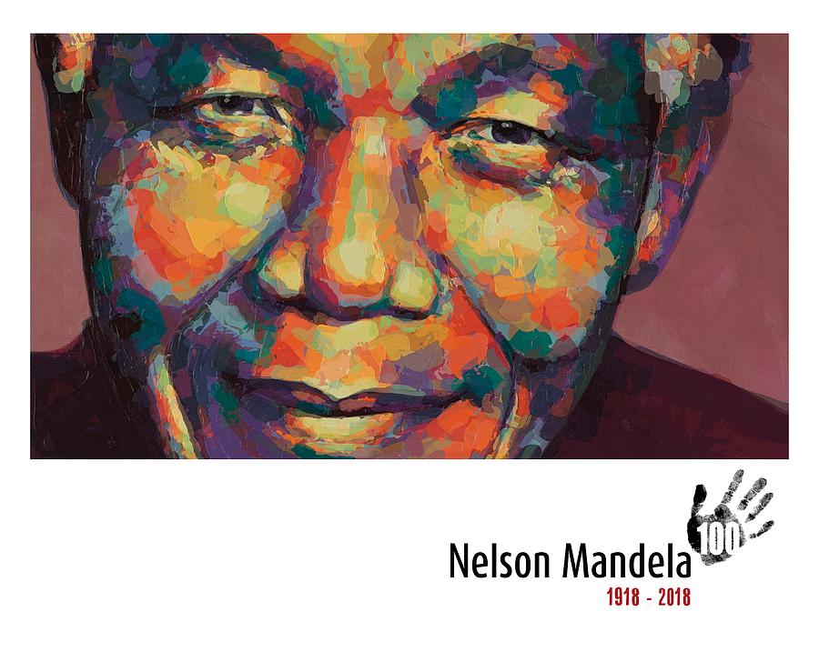 Nelson Mandela 100 Painting by Salli Van Druten - Fine Art America